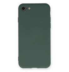 iPhone 7 Kılıf Nano içi Kadife Silikon - Koyu Yeşil