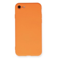 iPhone 7 Kılıf Nano içi Kadife Silikon - Turuncu