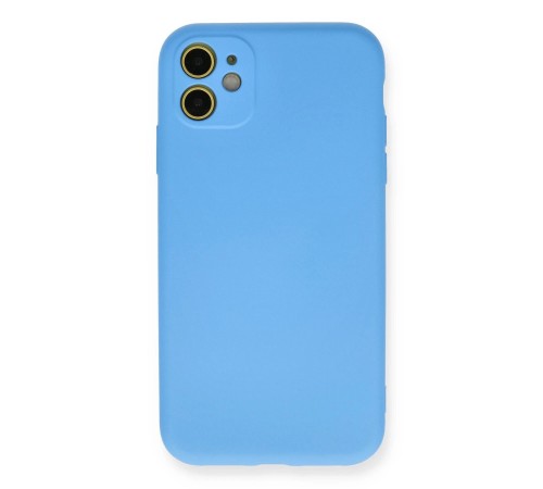 iPhone 11 Kılıf Nano içi Kadife Silikon - Mavi iPhone 11 Kılıf Nano içi Kadife Silikon - Mavi
