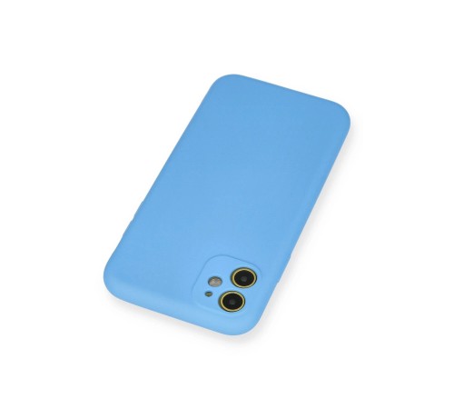iPhone 11 Kılıf Nano içi Kadife Silikon - Mavi iPhone 11 Kılıf Nano içi Kadife Silikon - Mavi