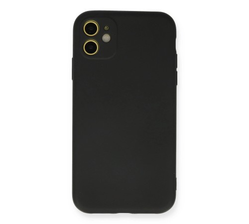 iPhone 11 Kılıf Nano içi Kadife Silikon - Siyah iPhone 11 Kılıf Nano içi Kadife Silikon - Siyah