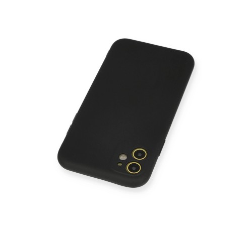 iPhone 11 Kılıf Nano içi Kadife Silikon - Siyah iPhone 11 Kılıf Nano içi Kadife Silikon - Siyah