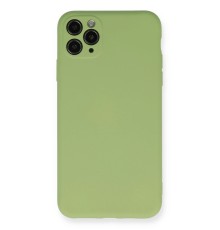 iPhone 11 Pro Max Kılıf Nano içi Kadife Silikon- Yeşil
