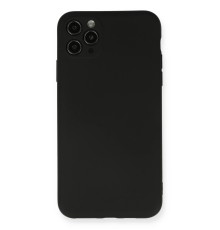 iPhone 11 Pro Max Kılıf Nano içi Kadife Silikon - Siyah
