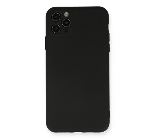 iPhone 11 Pro Max Kılıf Nano içi Kadife Silikon - Siyah iPhone 11 Pro Max Kılıf Nano içi Kadife Silikon - Siyah