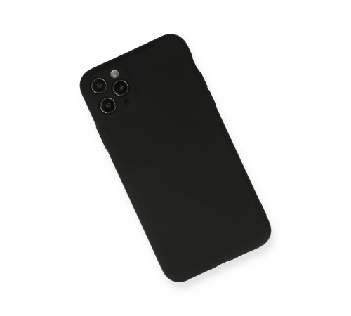 iPhone 11 Pro Max Kılıf Nano içi Kadife Silikon - Siyah iPhone 11 Pro Max Kılıf Nano içi Kadife Silikon - Siyah