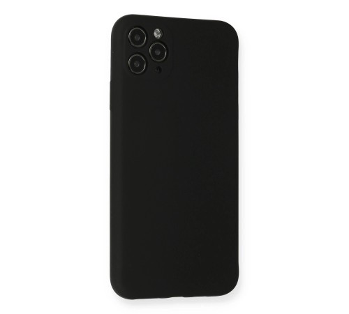 iPhone 11 Pro Max Kılıf Nano içi Kadife Silikon - Siyah iPhone 11 Pro Max Kılıf Nano içi Kadife Silikon - Siyah