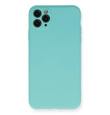 iPhone 11 Pro Max Kılıf Nano içi Kadife Silikon - Turkuaz