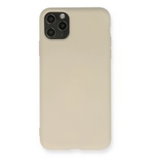 iPhone 11 Pro Max Kılıf Nano içi Kadife Silikon - Bej