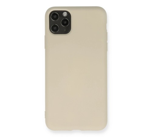 iPhone 11 Pro Max Kılıf Nano içi Kadife Silikon - Bej iPhone 11 Pro Max Kılıf Nano içi Kadife Silikon - Bej