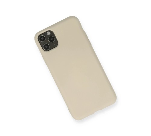 iPhone 11 Pro Max Kılıf Nano içi Kadife Silikon - Bej iPhone 11 Pro Max Kılıf Nano içi Kadife Silikon - Bej