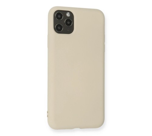 iPhone 11 Pro Max Kılıf Nano içi Kadife Silikon - Bej iPhone 11 Pro Max Kılıf Nano içi Kadife Silikon - Bej
