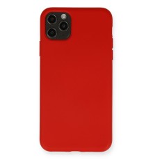 iPhone 11 Pro Max Kılıf Nano içi Kadife Silikon - Kırmızı