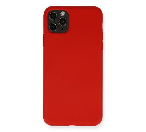 iPhone 11 Pro Max Kılıf Nano içi Kadife Silikon - Kırmızı iPhone 11 Pro Max Kılıf Nano içi Kadife Silikon - Kırmızı
