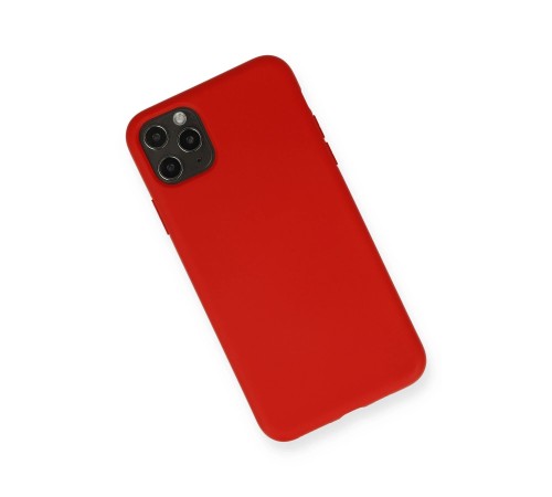 iPhone 11 Pro Max Kılıf Nano içi Kadife Silikon - Kırmızı iPhone 11 Pro Max Kılıf Nano içi Kadife Silikon - Kırmızı