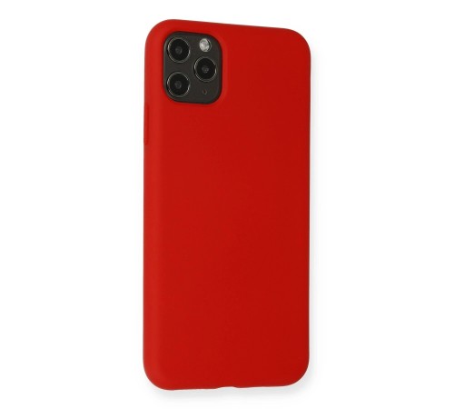 iPhone 11 Pro Max Kılıf Nano içi Kadife Silikon - Kırmızı iPhone 11 Pro Max Kılıf Nano içi Kadife Silikon - Kırmızı