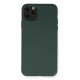 iPhone 11 Pro Max Kılıf Nano içi Kadife Silikon - Koyu Yeşil