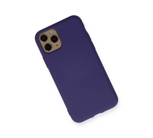 iPhone 11 Pro Max Kılıf Nano içi Kadife Silikon - Mor iPhone 11 Pro Max Kılıf Nano içi Kadife Silikon - Mor