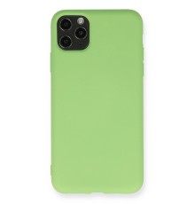 iPhone 11 Pro Max Kılıf Nano içi Kadife Silikon - Yeşil