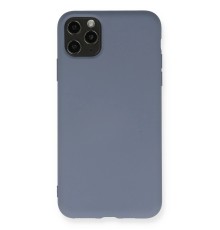 iPhone 11 Pro Max Kılıf Nano içi Kadife Silikon - Gri