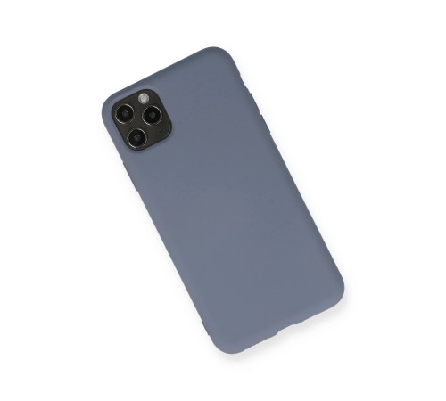 iPhone 11 Pro Max Kılıf Nano içi Kadife Silikon - Gri iPhone 11 Pro Max Kılıf Nano içi Kadife Silikon - Gri
