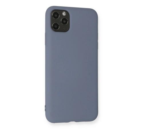 iPhone 11 Pro Max Kılıf Nano içi Kadife Silikon - Gri iPhone 11 Pro Max Kılıf Nano içi Kadife Silikon - Gri