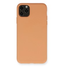 iPhone 11 Pro Max Kılıf Nano içi Kadife Silikon - Mat Turuncu
