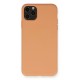 iPhone 11 Pro Max Kılıf Nano içi Kadife Silikon - Mat Turuncu