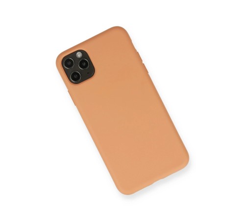 iPhone 11 Pro Max Kılıf Nano içi Kadife Silikon - Mat Turuncu iPhone 11 Pro Max Kılıf Nano içi Kadife Silikon - Mat Turuncu