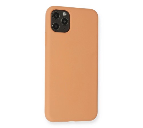 iPhone 11 Pro Max Kılıf Nano içi Kadife Silikon - Mat Turuncu iPhone 11 Pro Max Kılıf Nano içi Kadife Silikon - Mat Turuncu