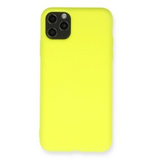 iPhone 11 Pro Max Kılıf Nano içi Kadife Silikon - Sarı