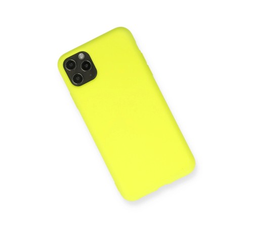 iPhone 11 Pro Max Kılıf Nano içi Kadife Silikon - Sarı iPhone 11 Pro Max Kılıf Nano içi Kadife Silikon - Sarı