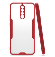 Xiaomi Redmi 9 Kılıf Platin Silikon - Kırmızı