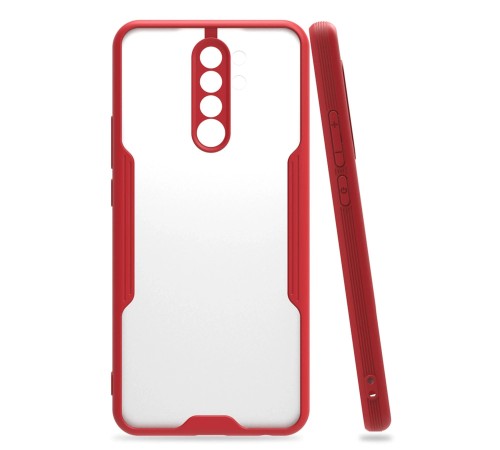 Xiaomi Redmi 9 Kılıf Platin Silikon - Kırmızı Xiaomi Redmi 9 Kılıf Platin Silikon - Kırmızı