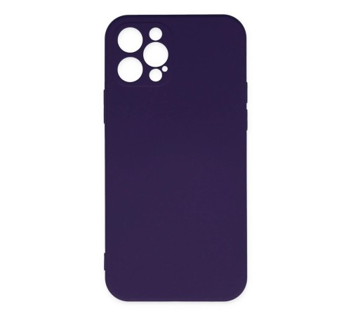 iPhone 12 Pro Max Kılıf Nano içi Kadife Silikon - Mor iPhone 12 Pro Max Kılıf Nano içi Kadife Silikon - Mor