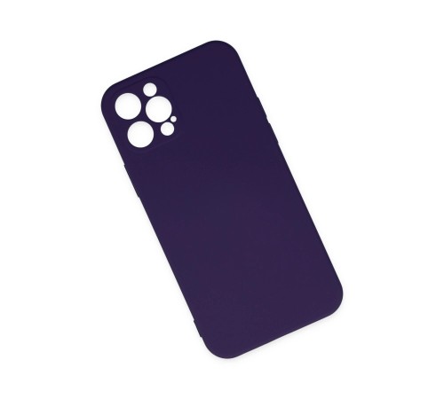 iPhone 12 Pro Max Kılıf Nano içi Kadife Silikon - Mor iPhone 12 Pro Max Kılıf Nano içi Kadife Silikon - Mor