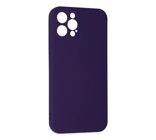 iPhone 12 Pro Max Kılıf Nano içi Kadife Silikon - Mor iPhone 12 Pro Max Kılıf Nano içi Kadife Silikon - Mor