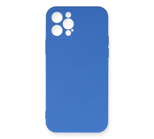 iPhone 12 Pro Max Kılıf Nano içi Kadife Silikon - Mavi iPhone 12 Pro Max Kılıf Nano içi Kadife Silikon - Mavi