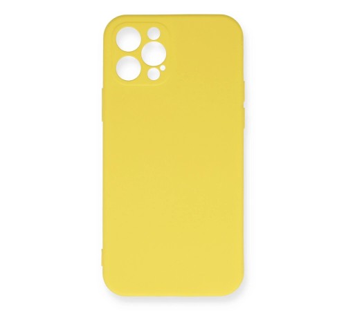 iPhone 12 Pro Max Kılıf Nano içi Kadife Silikon - Sarı iPhone 12 Pro Max Kılıf Nano içi Kadife Silikon - Sarı