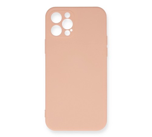 iPhone 12 Pro Max Kılıf Nano içi Kadife Silikon - Pudra iPhone 12 Pro Max Kılıf Nano içi Kadife Silikon - Pudra