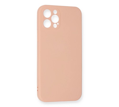 iPhone 12 Pro Max Kılıf Nano içi Kadife Silikon - Pudra iPhone 12 Pro Max Kılıf Nano içi Kadife Silikon - Pudra