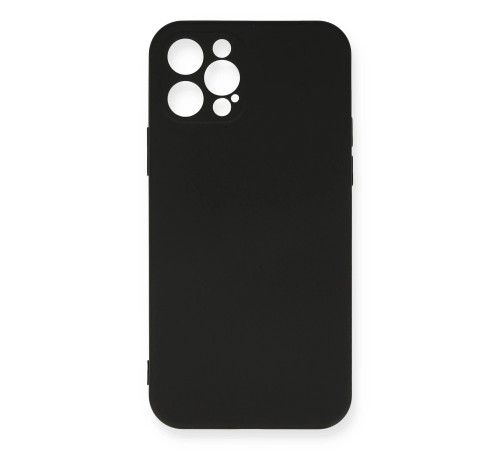 iPhone 12 Pro Max Kılıf Nano içi Kadife Silikon - Siyah iPhone 12 Pro Max Kılıf Nano içi Kadife Silikon - Siyah