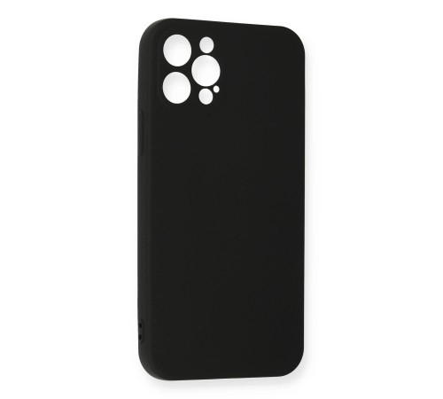 iPhone 12 Pro Max Kılıf Nano içi Kadife Silikon - Siyah iPhone 12 Pro Max Kılıf Nano içi Kadife Silikon - Siyah