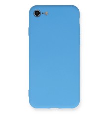 iPhone 7 Kılıf Nano içi Kadife Silikon - Mavi