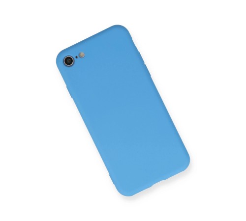 iPhone 7 Kılıf Nano içi Kadife Silikon - Mavi iPhone 7 Kılıf Nano içi Kadife Silikon - Mavi