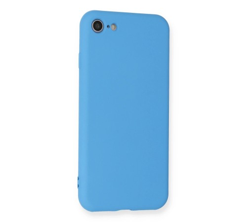iPhone 7 Kılıf Nano içi Kadife Silikon - Mavi iPhone 7 Kılıf Nano içi Kadife Silikon - Mavi