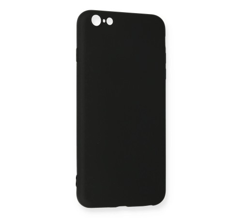 iPhone 6 Plus Kılıf Nano içi Kadife Silikon - Siyah