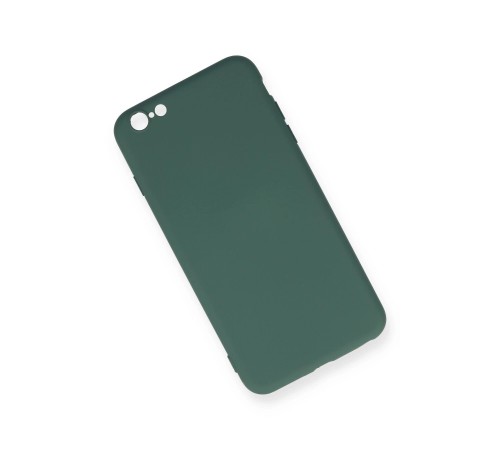 iPhone 6 Plus Kılıf Nano içi Kadife Silikon - Koyu Yeşil