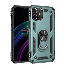 iPhone 12 Mini Kılıf Sofya Yüzüklü Silikon Kapak - Yeşil
