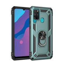 Huawei Y6P Kılıf Sofya Yüzüklü Silikon Kapak - Yeşil